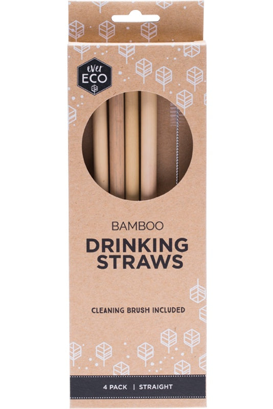 Ever Eco Bamboo Straws - 4pk - Straight