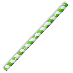 BioPak Green Stripe BioStraws 250pk