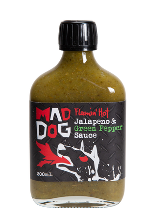 Mad Dog Sauces - Flamin’ Hot Jalapeno & Green Pepper Sauce 200ml