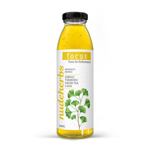 Nude Herbs Herbal Tonic - Focus 350ml (Natural Peach flavour) (cold)