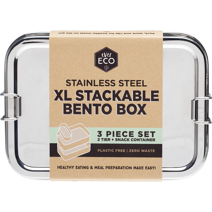 Ever Eco Stainless Steel Stackable XL Bento Snack Box