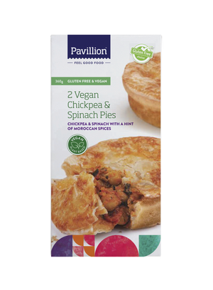 Pavillion Gluten Free Vegan Chickpea & Spinach Pies 360g (cold)