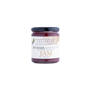 Yarra Valley Preserves - Jam Rhubarb, Raspberry & Vanilla Bean 300g