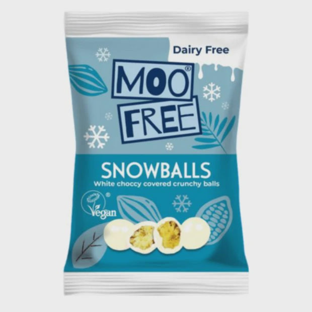 Moo Free White Chocolate Snowballs 35g (cold)