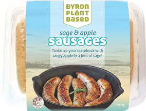 Byron Plant Based Sage & Apple Sausages 375g (cold)